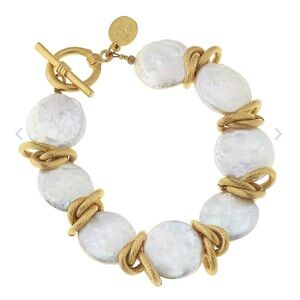 Susan Shaw coin pearl bracelet